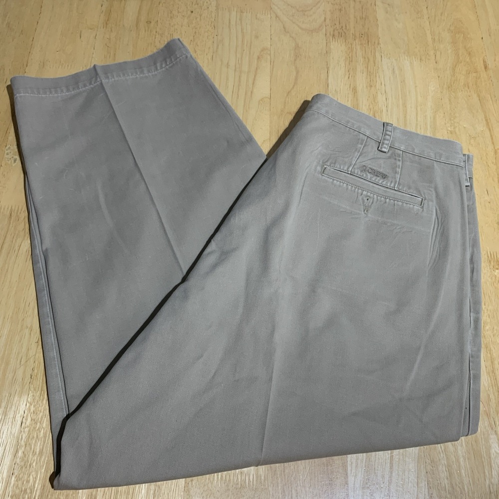 J.Crew Pants Mens 40X30 Beige Chino Relaxed Fit Flat Front Straight Leg Khaki